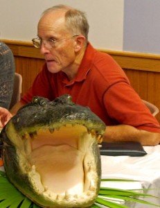 Bob Lee talks with WAG members and guests as he signs books. Photo by Michael Allard.